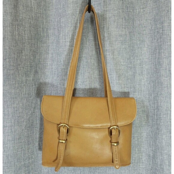 Green Fields Country Cowhide Collection Flap Shoulder Bag Butterscotch/Camel - Picture 6 of 16